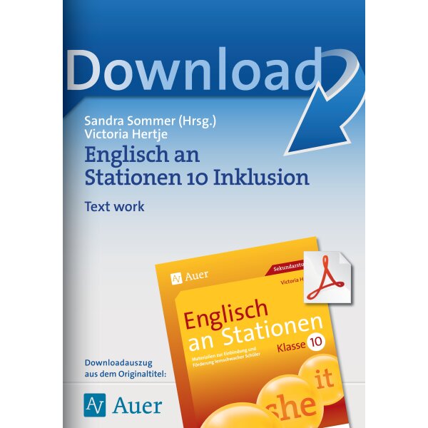 Text work - Englisch an Stationen inklusiv Kl. 10