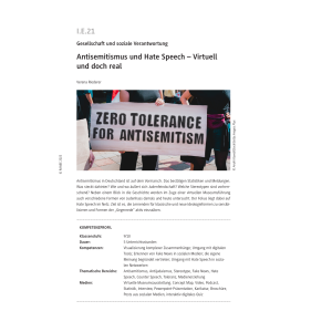 Antisemitismus und Hate-Speech - Religion 9./10. Klasse
