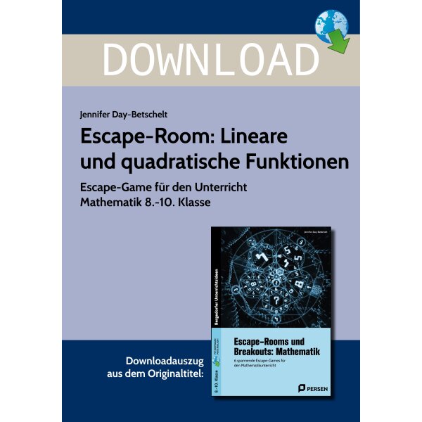 Escape-Room - Lineare und quadratische Funktionen Mathe Klasse 8-10