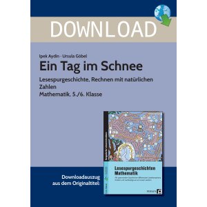 Ein Tag im Schnee -  Lesespurgeschichten Mathematik Kl. 5/6