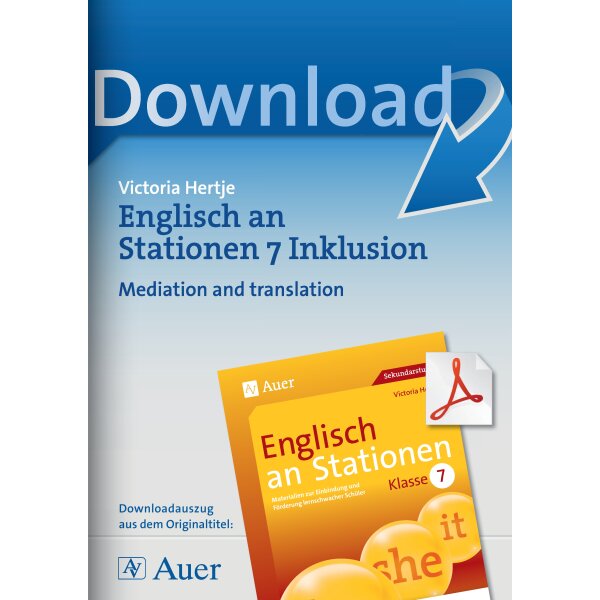 Mediation and translation - Englisch an Stationen inklusiv Kl. 7