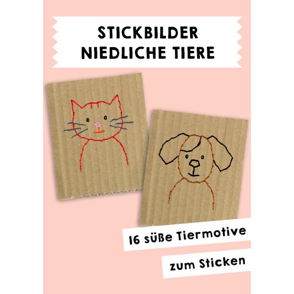 Niedliche Tiere - Stickbilder