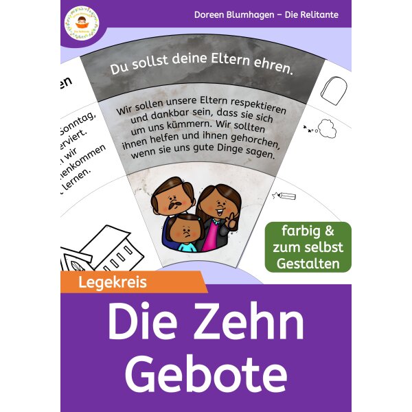 Die zehn Gebote - Legekreis Klasse 3-6