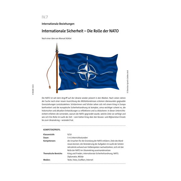 Internationale Sicherheit - Die NATO (Klasse 9/10)