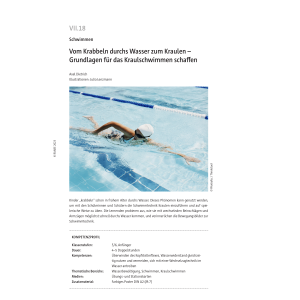 Grundlagen für das Kraulschwimmen schaffen