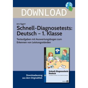 24 Schnell-Diagnosetests Deutsch für die 1. Klasse