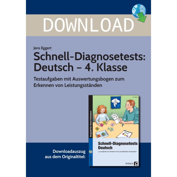 16 Schnell-Diagnosetests Deutsch für die 4. Klasse