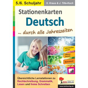 Stationenkarten Deutsch - Jahreszeiten Klasse 5/6