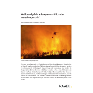 Waldbrandgefahr in Europa - Geografie Sek II