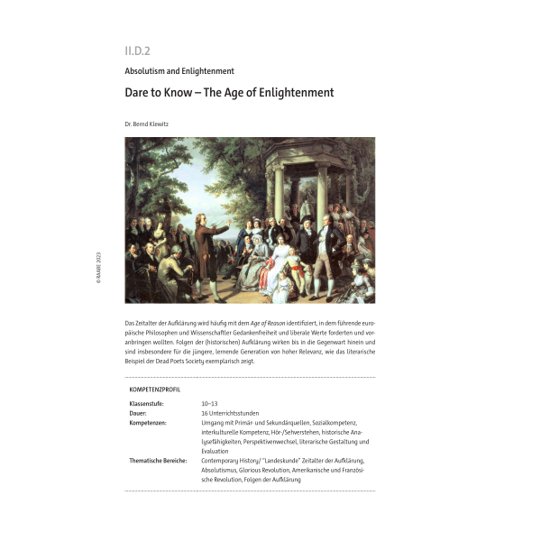 The Age of Enlightenment (Bilinguale Geschichte Klassen 10-13)