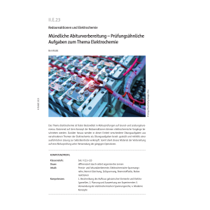 Mündliche Abiturvorbereitung - Elektrochemie