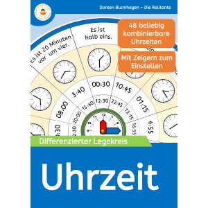 Uhrzeit - Differenzierter Legekreis