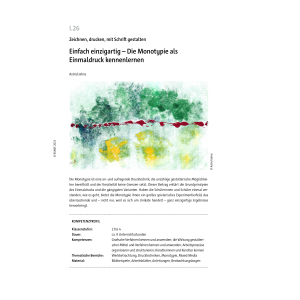 Die Monotypie als Einmaldruck kennenlernen - Klassen 2-4