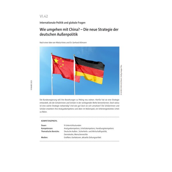 Wie umgehen mit China? Die neue Strategie der deutschen Außenpolitik