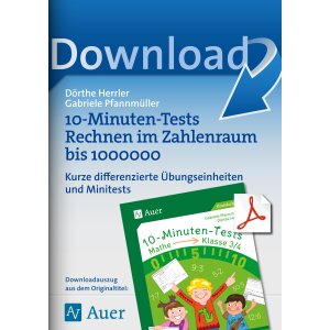 10-Minuten-Tests: Rechnen im Zahlenraum bis 1 000 000