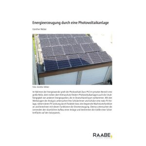 Energieerzeugung durch eine Photovoltaikanlage