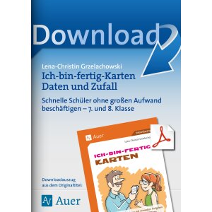 Ich-bin-fertig-Karten zu Daten und Zufall (Kl.7/8)