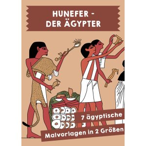 Hunefer der Ägypter - Historische Malvorlagen