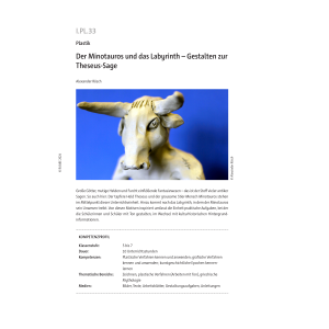 Gestalten zur Theseus-Sage (Kunst 5.-7. Klasse)