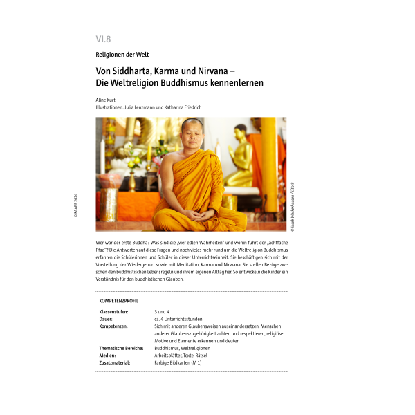 Weltreligion Buddhismus kennenlernen - 3./4. Klasse