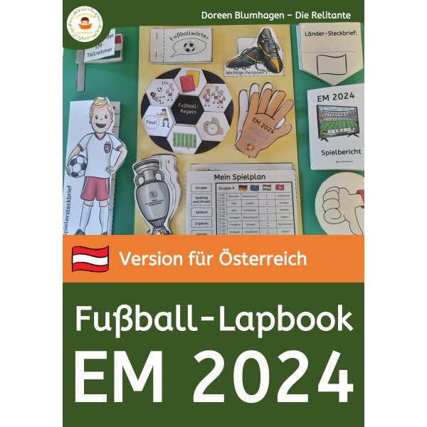 Fußball-Lapbook zur EM 2024 (Version Österreich)