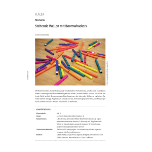 Stehende Wellen mit Boomwhackers - Physik Klasse 11/12