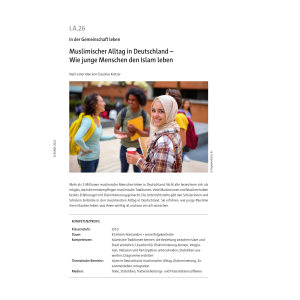 Muslimischer Alltag in Deutschland - Ethik Klasse 9/10