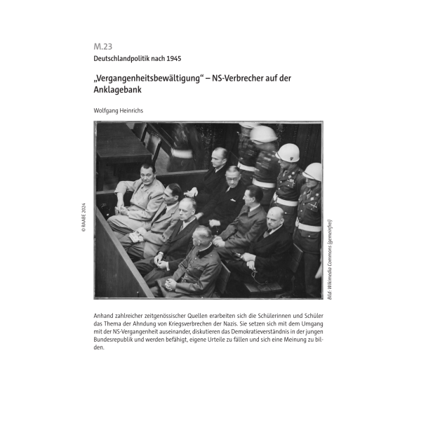 NS-Verbrecher auf der Anklagebank - „Vergangenheitsbewältigung“