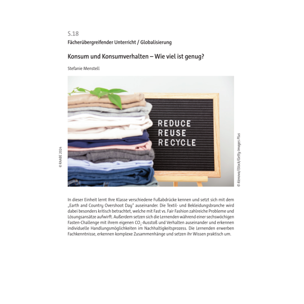 Konsum und Konsumverhalten - Geographie Oberstufe