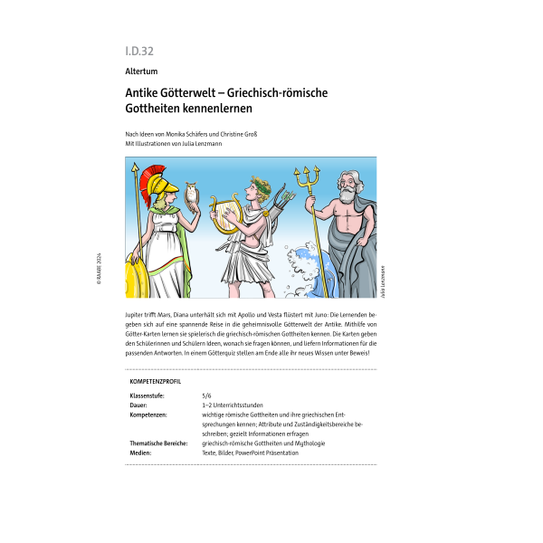 Antike Götterwelt - Geschichte Klasse 5/6