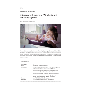 Glücksmomente - Wir schreiben ein Forschungstagebuch