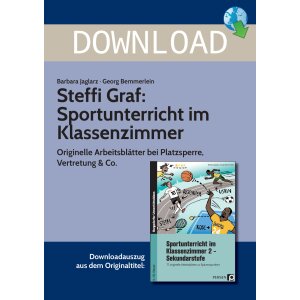Sportunterricht im Klassenzimmer mit Steffi Graf
