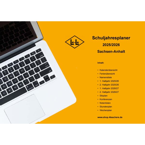 Sachsen-Anhalt Schuljahresplaner 25/26 digital