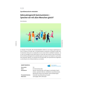 Adressatengerecht kommunizieren - Klasse 5/6