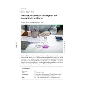 Die Säure-Base-Titration - Klasse 11/12