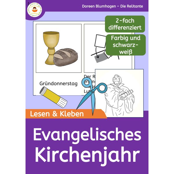 Evangelisches Kirchenjahr - Lesen und Kleben