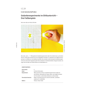 Gedankenexperimente im Ethikunterricht