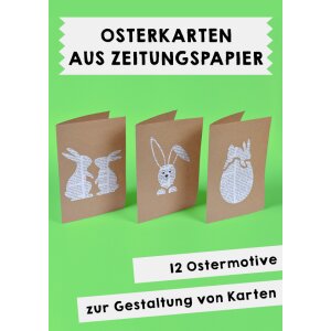 Osterkarten aus Zeitungspapier