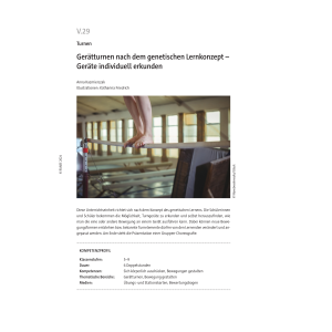 Geräteturnen nach dem genetischen Lernkonzept