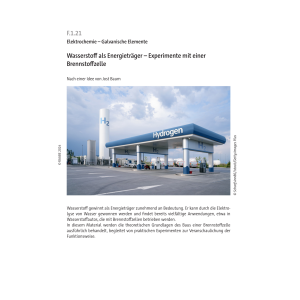 Wasserstoff als Energieträger - Experimente mit...