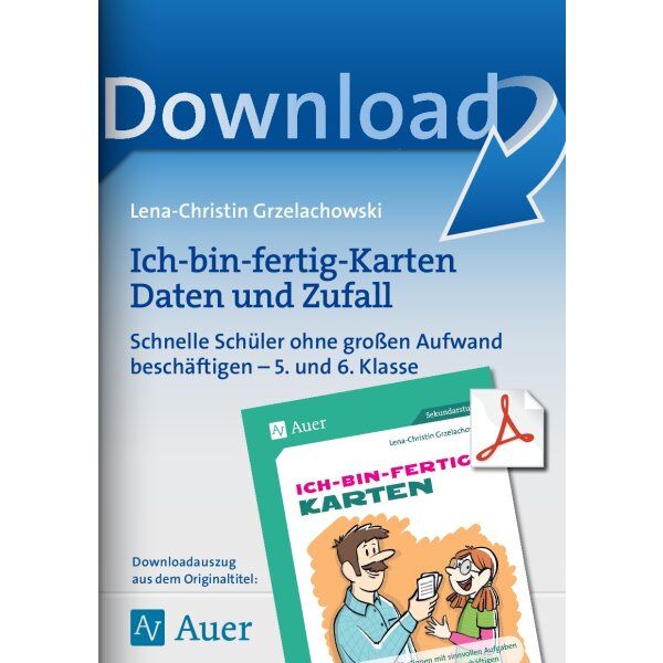 Ich-bin-fertig-Karten zu Daten und Zufall (Kl.5/6)