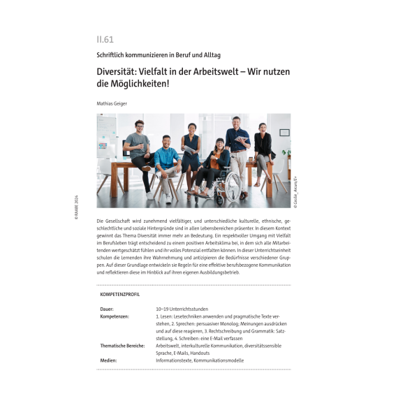 Diversität: Vielfalt in der Arbeitswelt - Berufliche Schulen