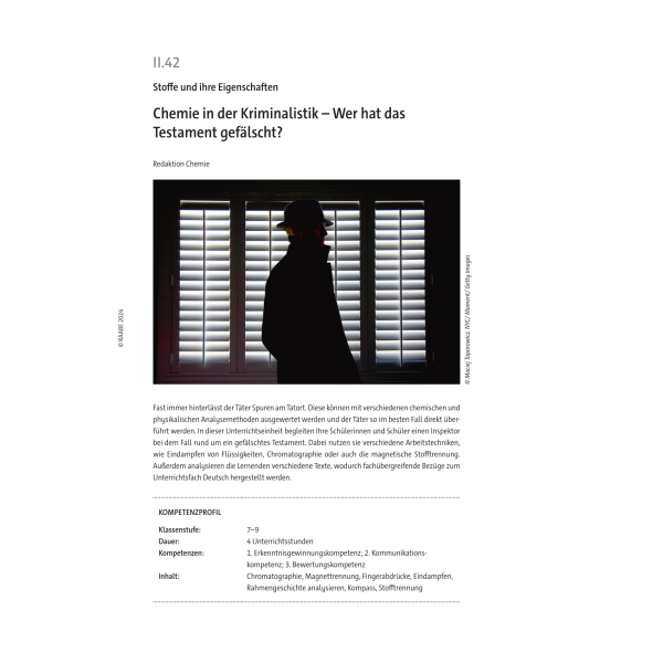 Chemie in der Kriminalistik (Klassen 7-9)