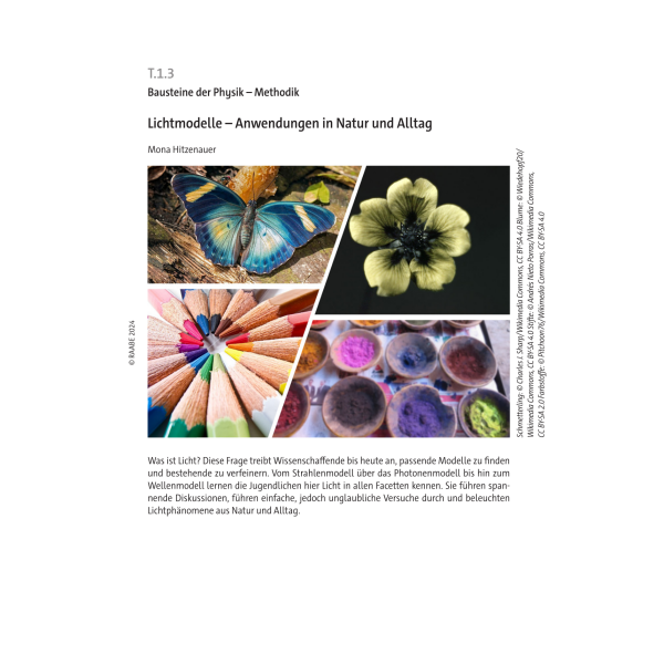 Lichtmodelle - Anwendungen in Natur und Alltag (Oberstufe Physik)