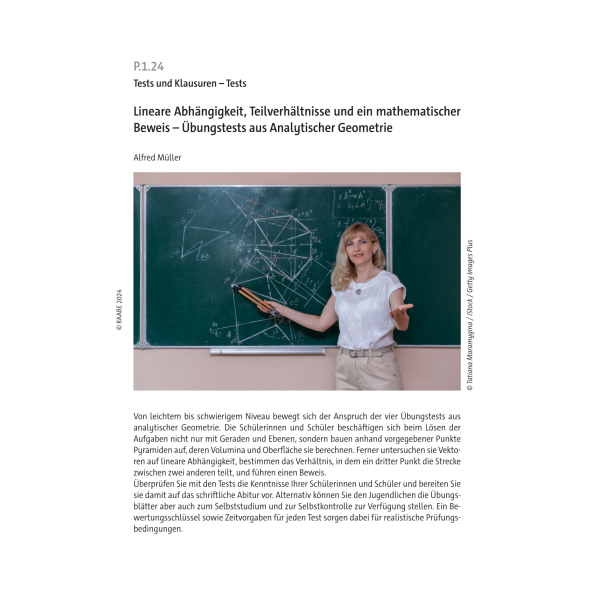 Lineare Abhängigkeit, Teilverhältnisse und ein mathematischer Beweis