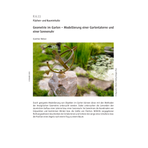 Geometrie im Garten - Modellierung einer Gartenlaterne...