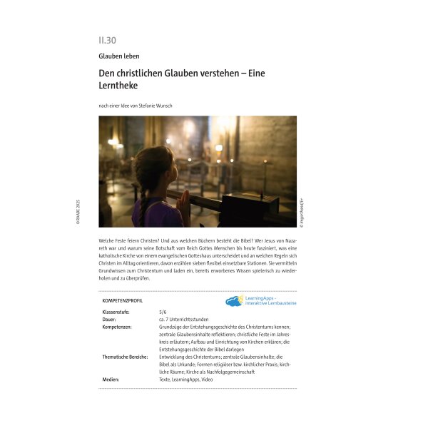 Den christlichen Glauben verstehen Klasse 5/6