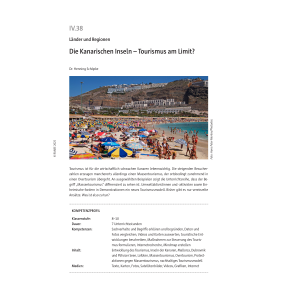 Die Kanarischen Inseln. Tourismus am Limit? -  Erdkunde...
