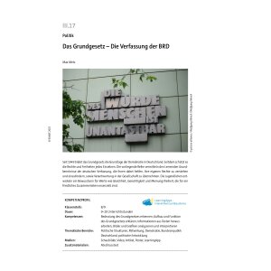 Das Grundgesetz - Verfassung der BRD (Unterrichtseinheit...