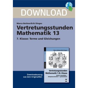 Vertretungsstunde Mathe 7. Klasse: Terme und Gleichungen